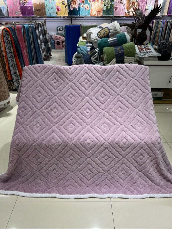 2023 new fleece flannel blanket for winter custom diamond pattern bed weighted coral fleece flannel blankets throws - Image 6
