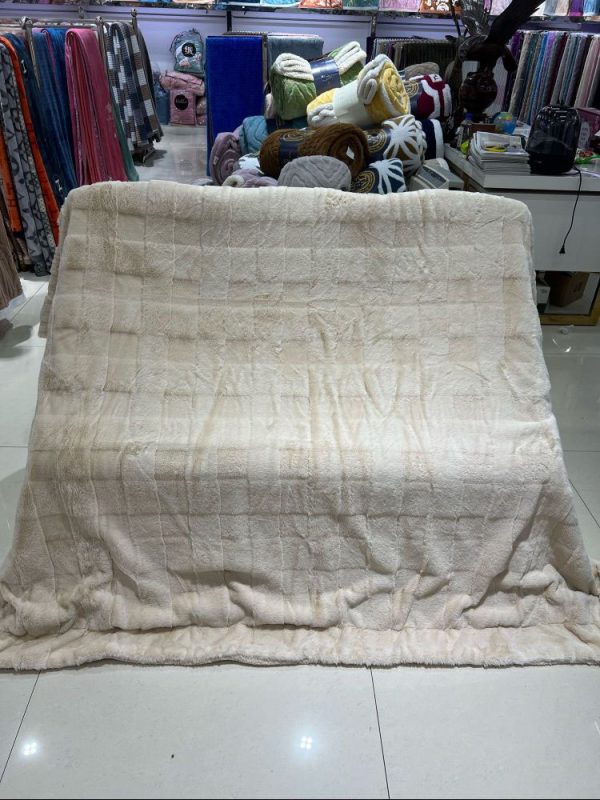 2023 new sherpa throw faux fur fleece flannel blanket for winter custom Double -layer bed weighted coral fleece flannel blanket - Image 5