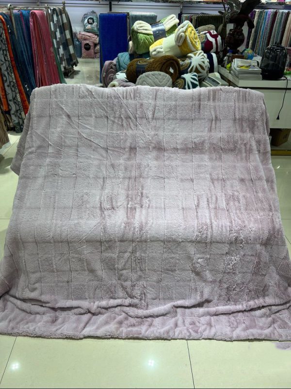 2023 new sherpa throw faux fur fleece flannel blanket for winter custom Double -layer bed weighted coral fleece flannel blanket - Image 6