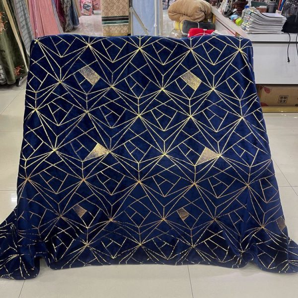 shining gold stamping fleece flannel blanket for winter custom diamond pattern bed weighted coral fleece flannel blankets throws - Image 2