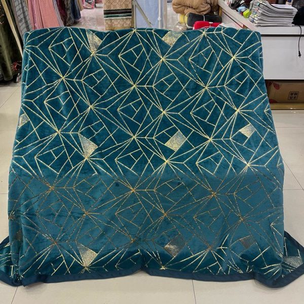 shining gold stamping fleece flannel blanket for winter custom diamond pattern bed weighted coral fleece flannel blankets throws - Image 3