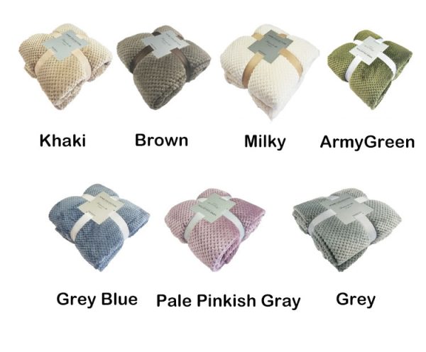 2023 hot Carving grid fleece flannel blanket for winter custom grid bed weighted coral fleece flannel blankets throws - Image 2