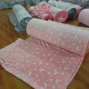 wholesale glow in the dark blanket custom flannel blanket Fabric warm magic luminous blanket Fabric Home clothing fabric