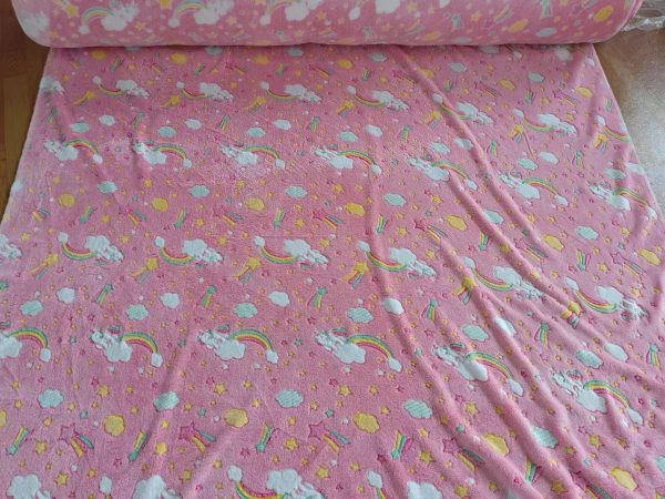 wholesale glow in the dark blanket custom flannel blanket Fabric warm magic luminous blanket Fabric Home clothing fabric - Image 3