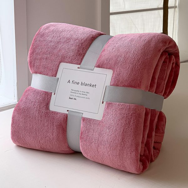 2023 hot sale Solid color fleece flannel blanket for winter custom  bed weighted coral fleece flannel blankets sherpa blanket - Image 3