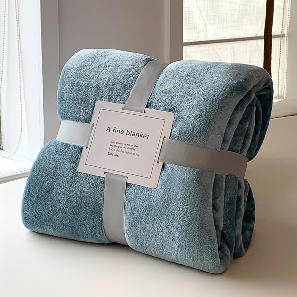 2023 hot sale Solid color fleece flannel blanket for winter custom  bed weighted coral fleece flannel blankets sherpa blanket - Image 6
