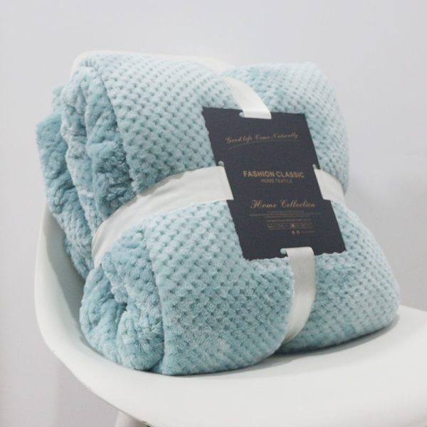 baby blanket super soft Carving grid fleece flannel blanket for winter custom bed weighted coral fleece flannel throw blankets - Image 4