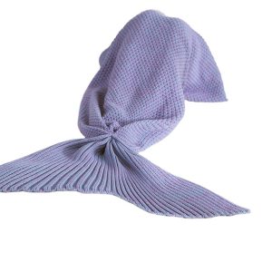 2023 hot sale  christmas Mermaid knitted blanket for pram baby carriage stroller covers Fish tail knitted baby blanket
