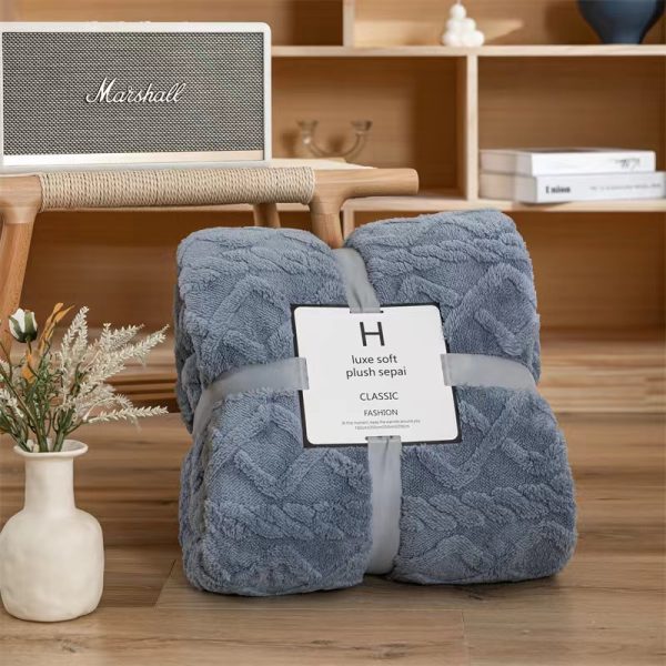 faux fur wool sherpa throw blanket wholesale custom towel bed double layers weighted coral fleece flannel blankets & throws - Image 3