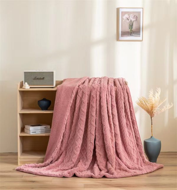 faux fur wool sherpa throw blanket wholesale custom towel bed double layers weighted coral fleece flannel blankets & throws - Image 6