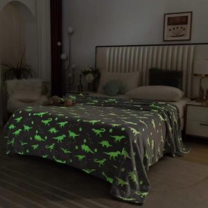 wholesale glow in the dark blanket custom Christmas kids baby blankets for newborns warm magic luminous blanket for winter