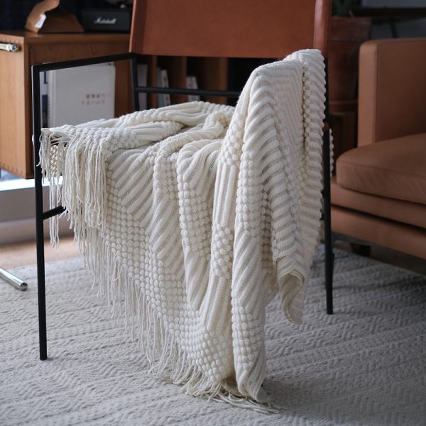 2024 knitted baby blanket luxury designer blankets for winter bed travel wholesale solid color knitted blanket - Image 5