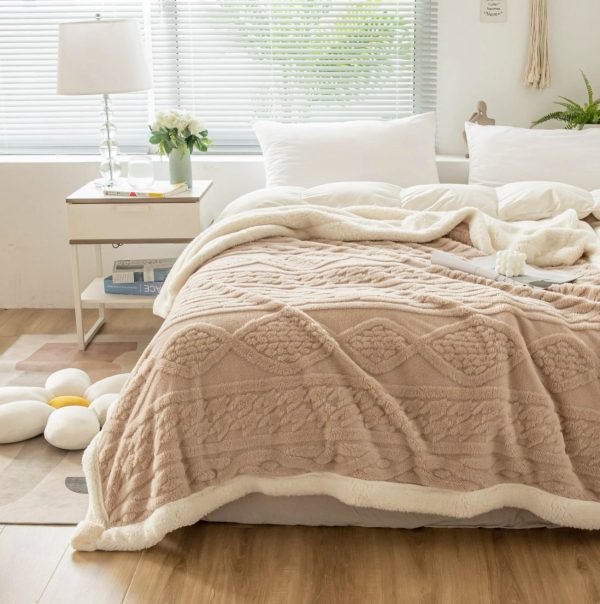 2024 new sherpa throw blanket for winter custom Double -layer bed weighted  bed throw blankets & throws coral fleece blankets - Image 2