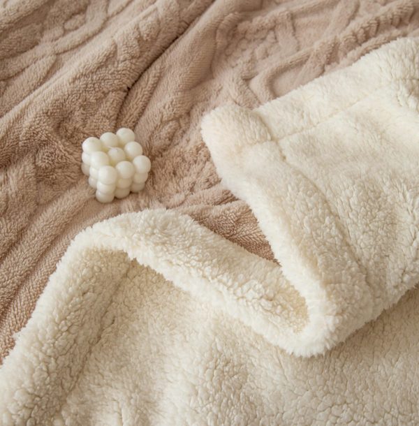 2024 new sherpa throw blanket for winter custom Double -layer bed weighted  bed throw blankets & throws coral fleece blankets - Image 5