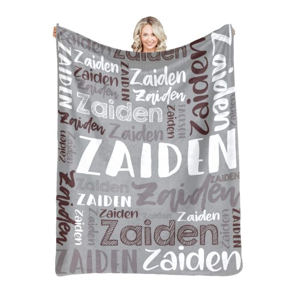 2024 new flannel baby bed blanket  candy color custom name blankets blankets for birthday gift - Image 4