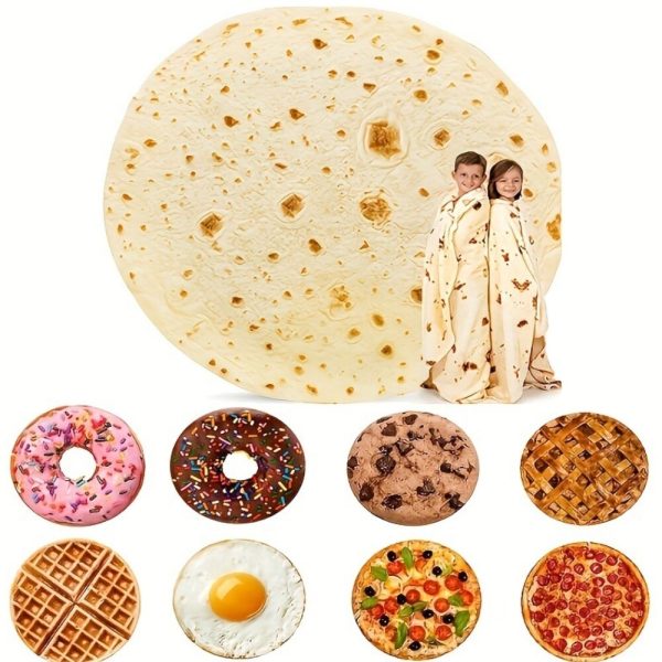 2024 new baby funny food blanket chunky knit muslin swaddle blanket and throw other blankets for winter - Image 2