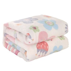 2024 new flannel blanket for winter custom fleece picnic blanket baby designer candy color blanket
