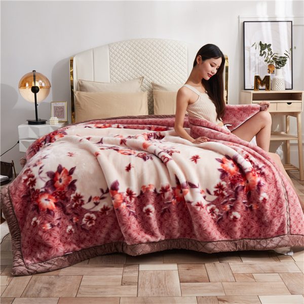 2024 wholesale weight bed blankets Chinese flower winter custom blankets designer warm soft cozy blanket - Image 5