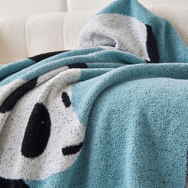 2024 custom color baby blanket wholesale panda weight knitted picnic blanket travel sublimation blankets - Image 3