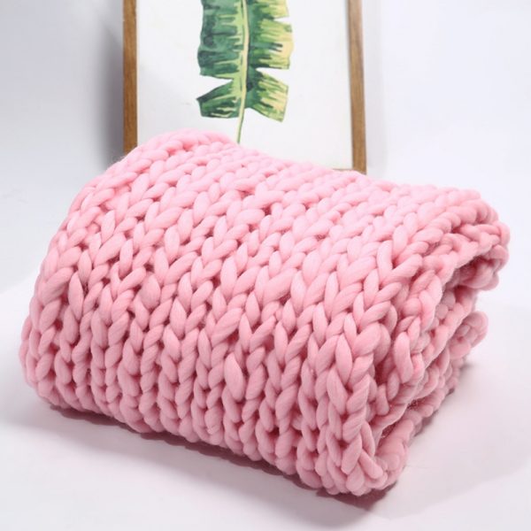 2024 wholesale solid color knitted blanket throws soft weight custom blanket bed warm decor blankets - Image 3