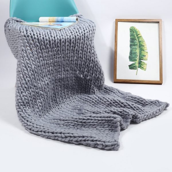 2024 wholesale solid color knitted blanket throws soft weight custom blanket bed warm decor blankets - Image 6