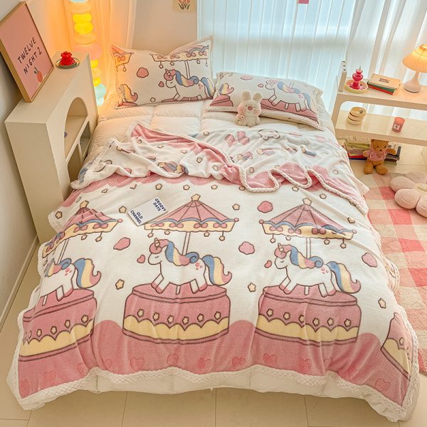 Cartoon winter blanket baby weight double bed custom flannel blanket bedroom warm soft cozy blankets - Image 4