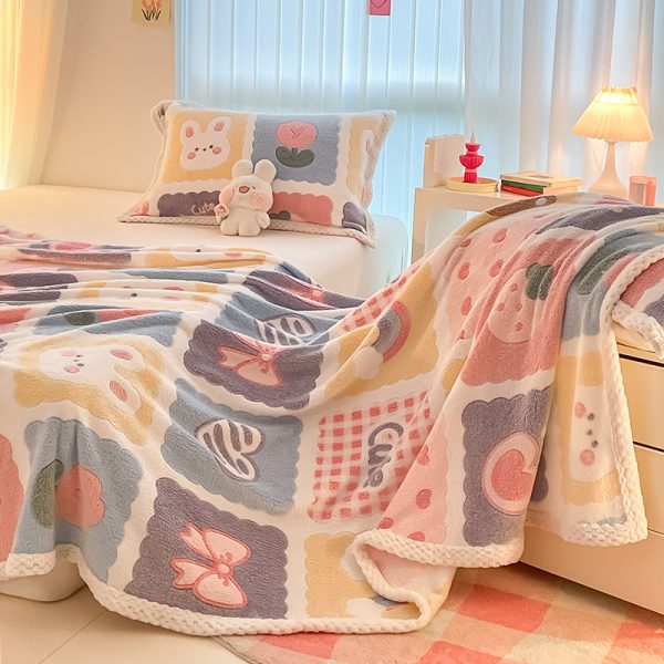 Cartoon winter blanket baby weight double bed custom flannel blanket bedroom warm soft cozy blankets - Image 6