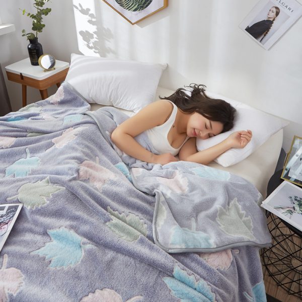 winter fleece sleep blanket fabric wholesale bed blankets custom logo swaddle  soft bedding set blankets - Image 4