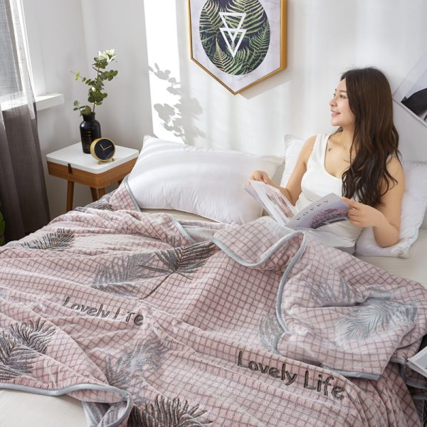 winter fleece sleep blanket fabric wholesale bed blankets custom logo swaddle  soft bedding set blankets - Image 6
