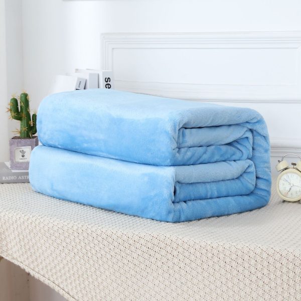 wholesale solid color blankets for winter fleece custom color picnic flannel blanket warm soft kids blanket - Image 5