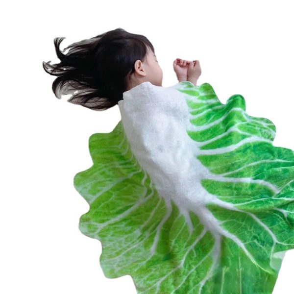 cartoon cabbage plush blanket wholesale flannel designer bed blankets pet big winter custom blankets