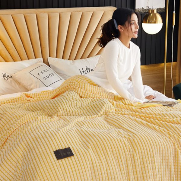 custom solid color fleece blankets wholesale weight baby winter blanket warm soft kids plush blanket - Image 2