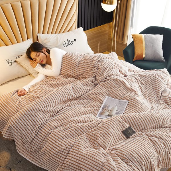 custom solid color fleece blankets wholesale weight baby winter blanket warm soft kids plush blanket - Image 5