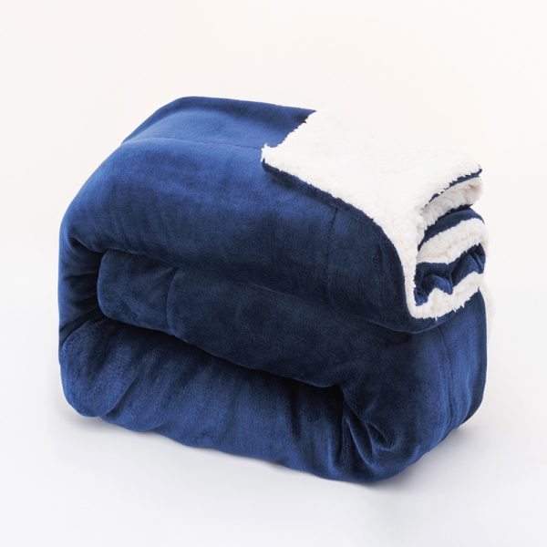 wholesale other fleece blankets for winter picnic travel blanket solid color hug sleep custom blanket - Image 2