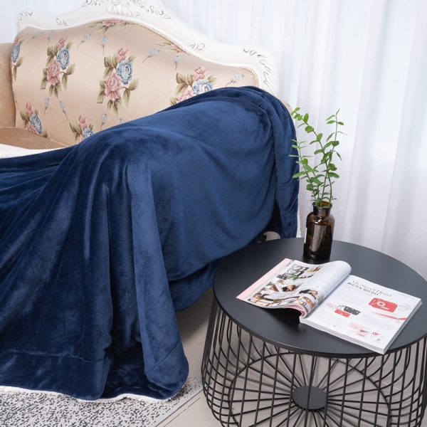 wholesale other fleece blankets for winter picnic travel blanket solid color hug sleep custom blanket - Image 3