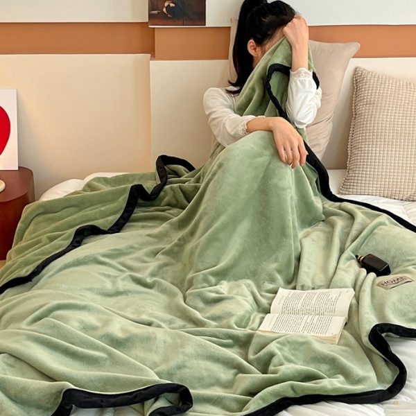 solid color blankets throws fleece baby moving blankets for winter wholesale sauna soft flannel blankets - Image 3