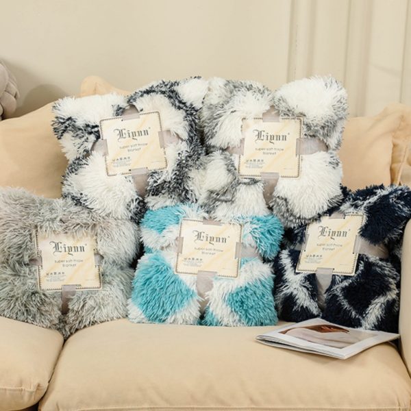 plush weighted blankets throws fleece baby blankets for winter wholesale woven travel luxury blanket - Image 4