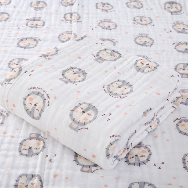 cotton knitted blankets muslin throws  swaddle blankets picnic bed baby newborns blankets - Image 2