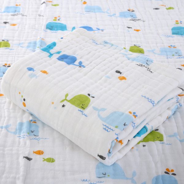 cotton knitted blankets muslin throws  swaddle blankets picnic bed baby newborns blankets - Image 5