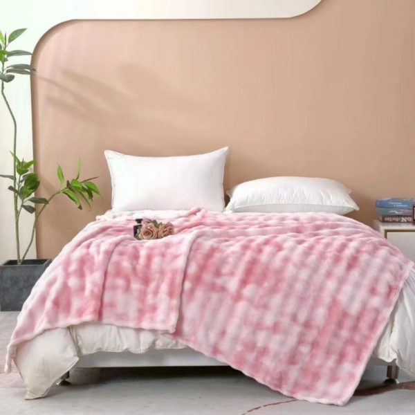 custom winter blankets wholesale fleece thickening bed  blankets double soft cozy coral fleece blankets - Image 5