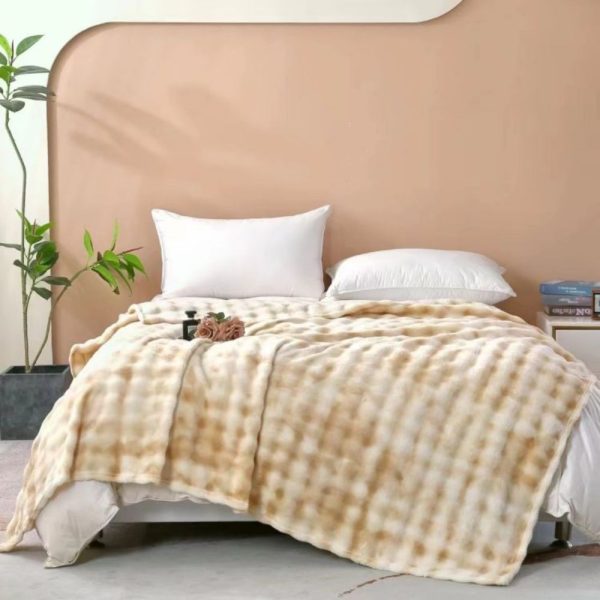 custom winter blankets wholesale fleece thickening bed  blankets double soft cozy coral fleece blankets - Image 6