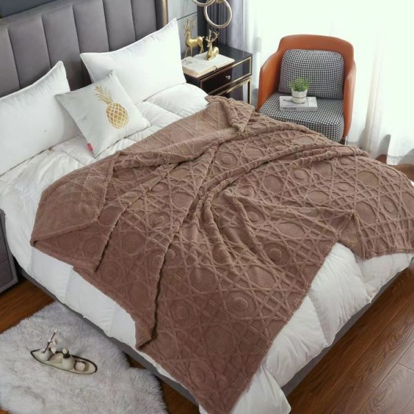 fleece weight bed muslin swaddle blankets travel wholesale designer blankets soft throw blankets for home decor - Image 2