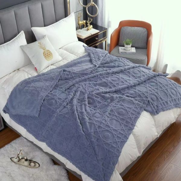 fleece weight bed muslin swaddle blankets travel wholesale designer blankets soft throw blankets for home decor - Image 3