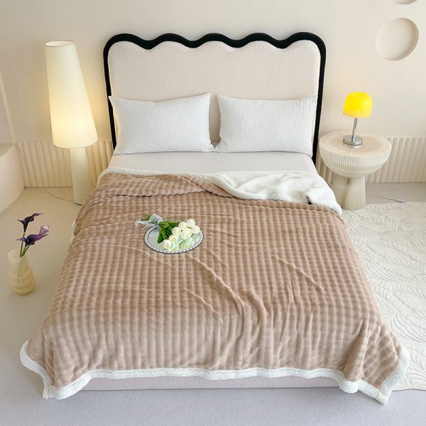 thermal luxury picnic fleece blankets for winter custom blanket wholesale queen size designer blanket - Image 4