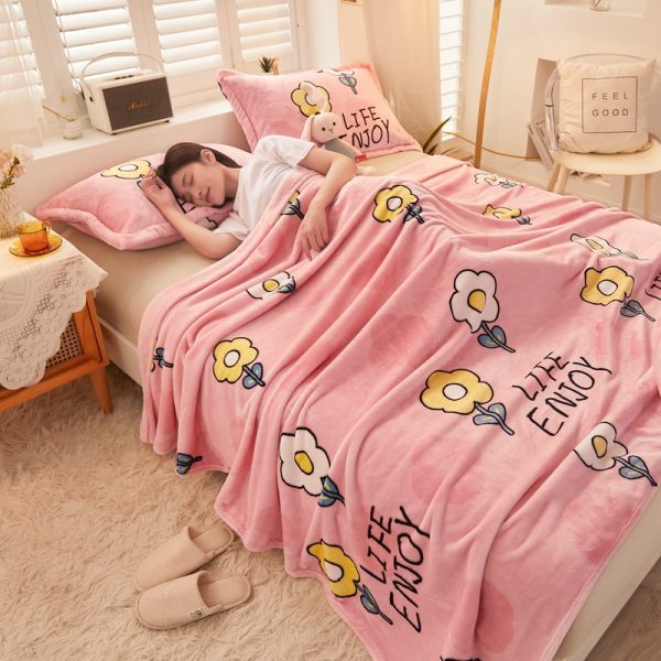 custom other moving blankets with sheep kids baby flannel wholesale blankets polyester luxury digital print blanket - Image 3