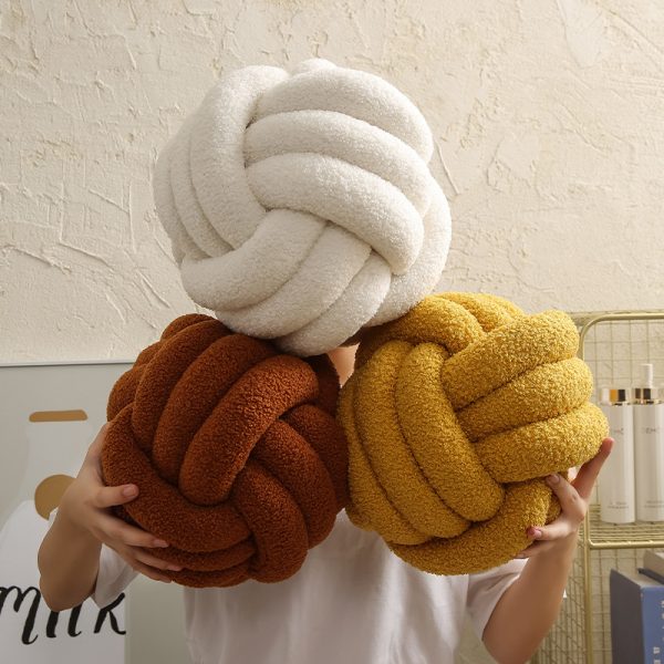 decorative spherical Pillow luxury decorative pillows Big spherical wool ball sofa personalize pillow - Image 3